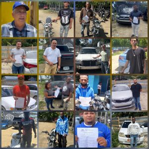 PN EN SANTIAGO ENTREGA A SUS DUEÑOS 16 VEHÍCULOS RECUPERADOS